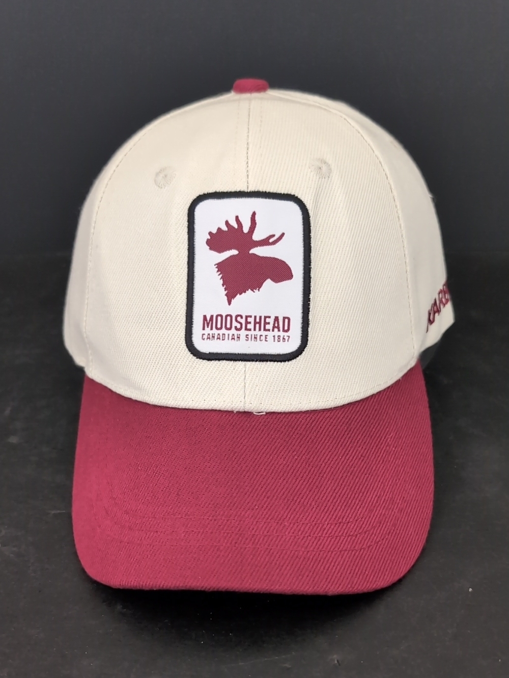 Karbon, Moosehead Canadian Lager Men's Red/Cream Snapback Hat.